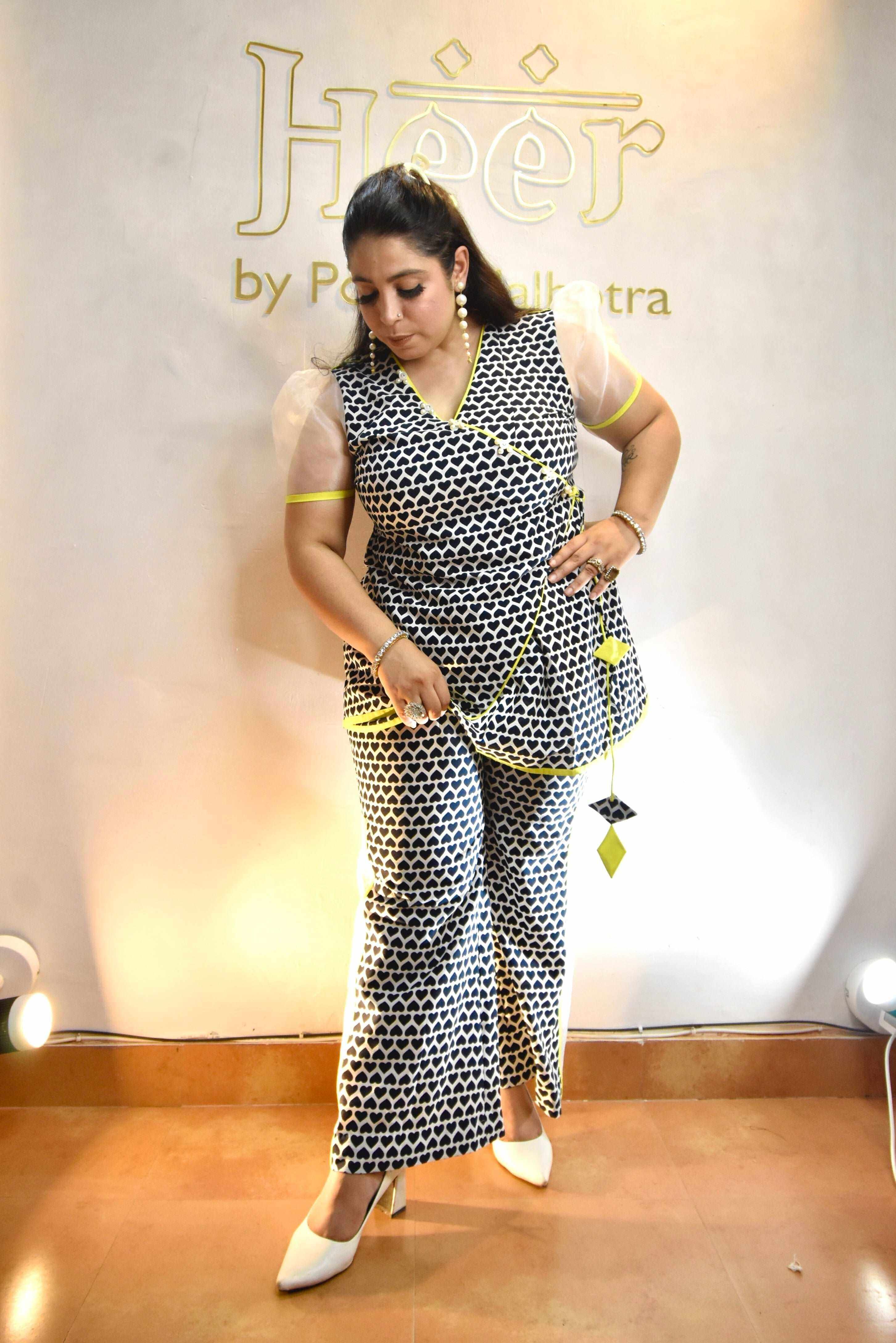 Heart shape Co ord set - Heer by Pooja