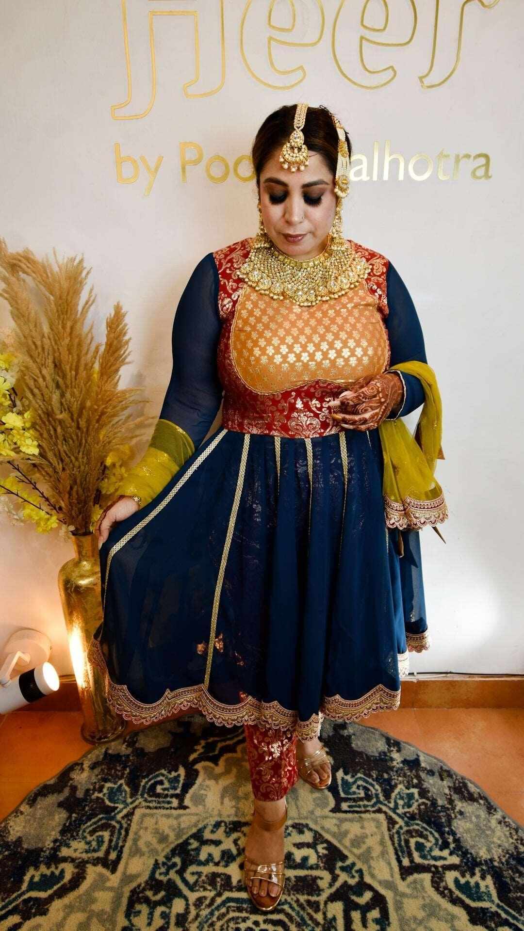 Multicolored Anarkali - Heer by Pooja