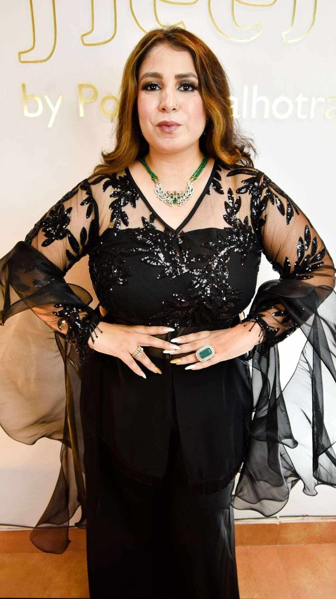Black Sparkling Pakistani Suit - Heer by Pooja