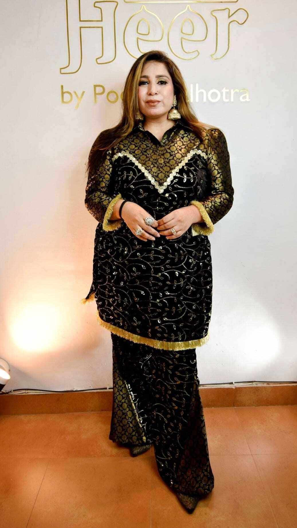 Velvet brocade co ord set - Heer by Pooja