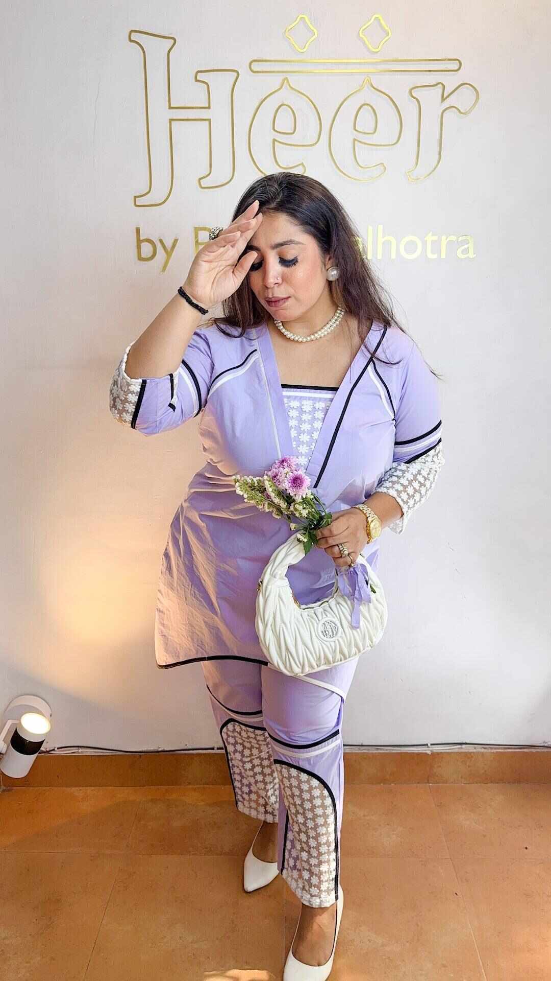 Lavander floral co ord set Heer by Pooja