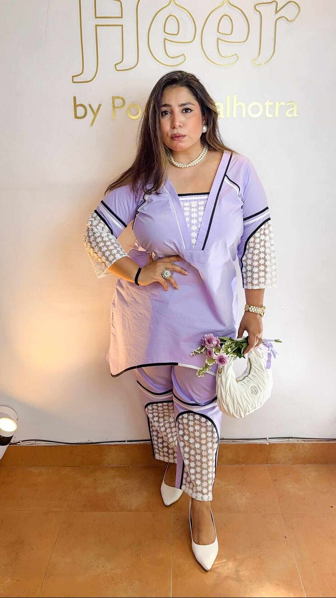 Lavander floral co ord set Heer by Pooja