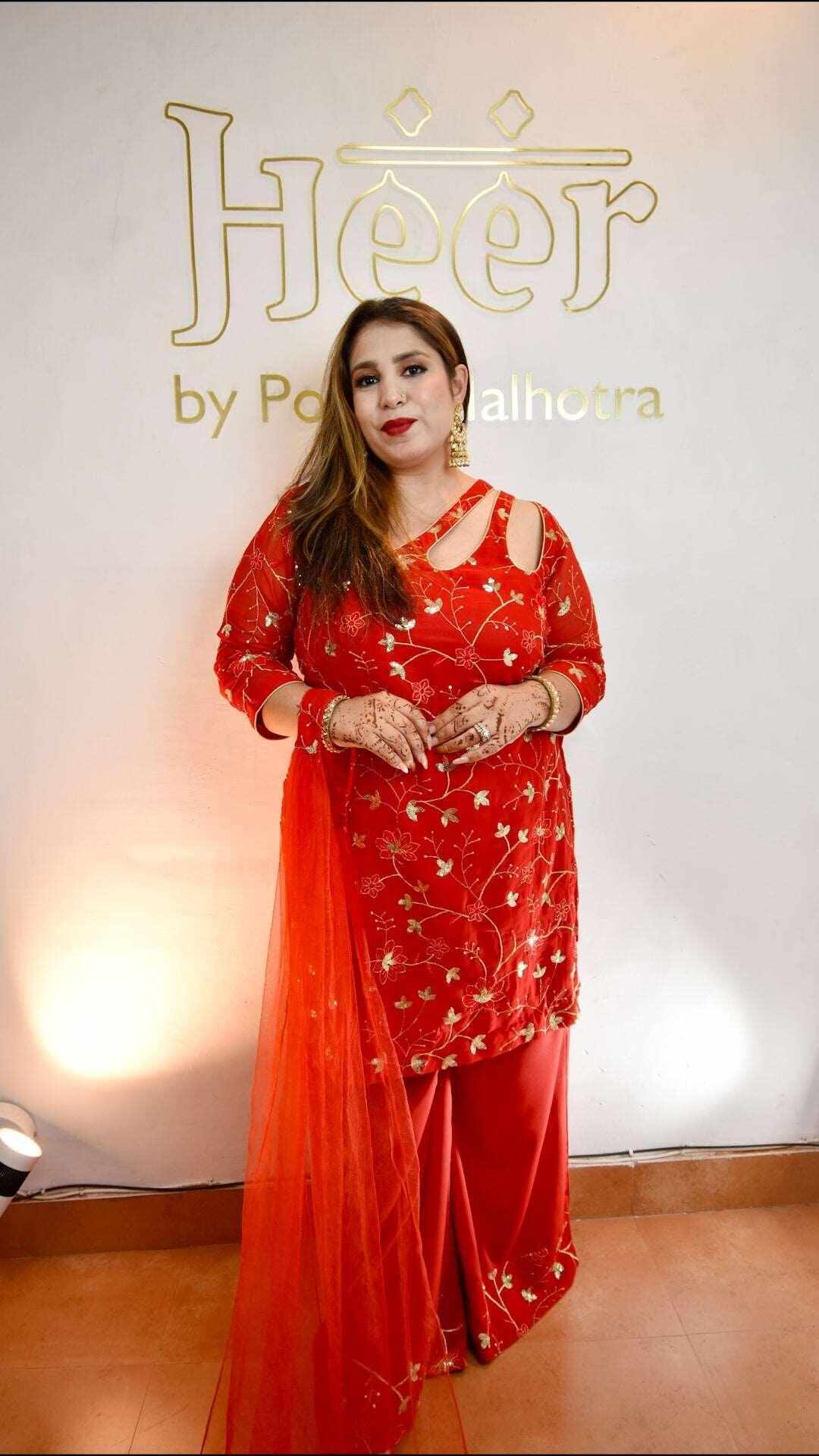 Red embroidery suit - Heer by Pooja