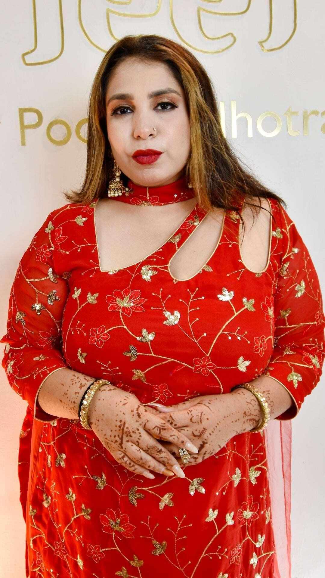 Red embroidery suit - Heer by Pooja