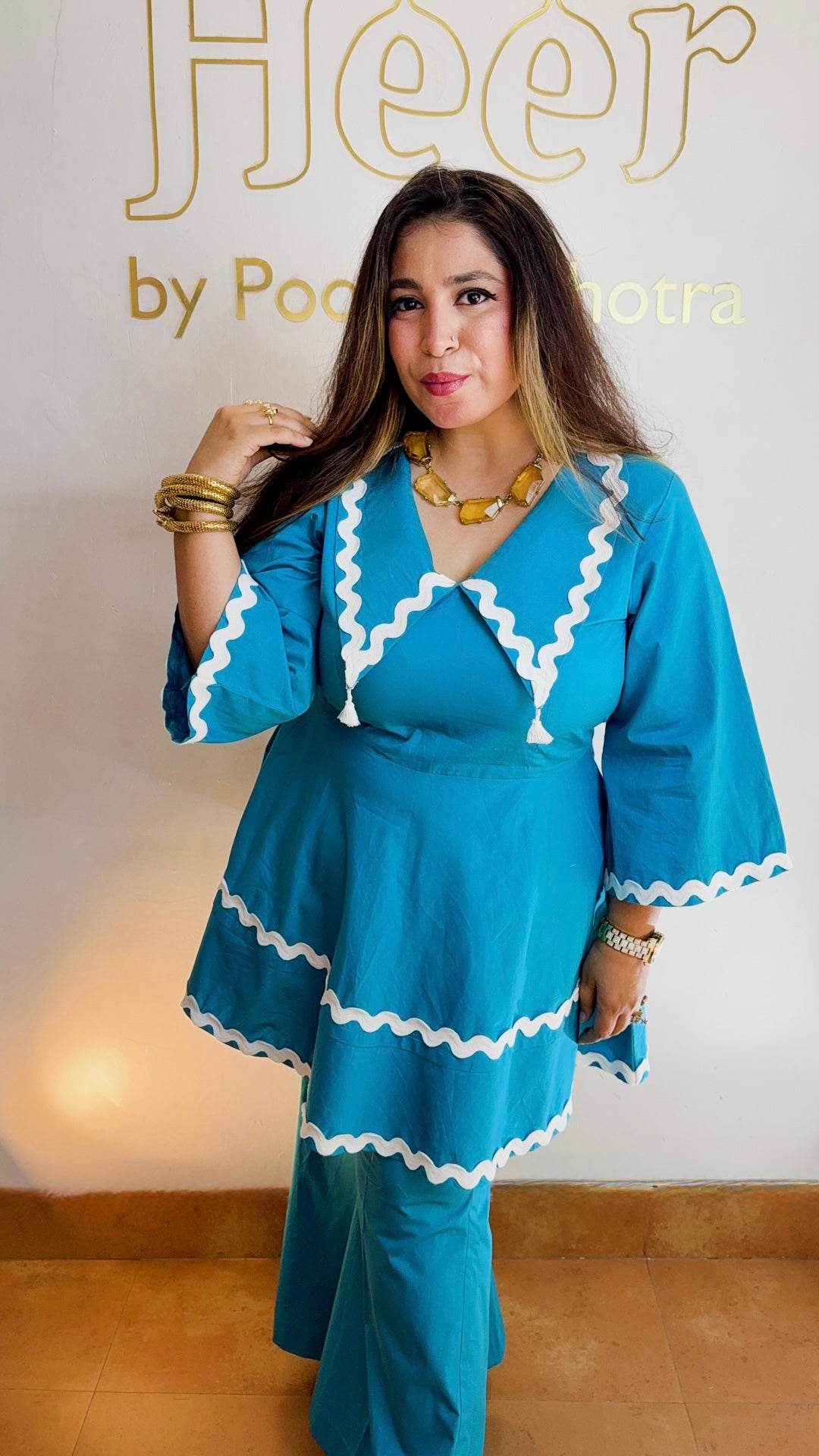 Turquoise cotton set