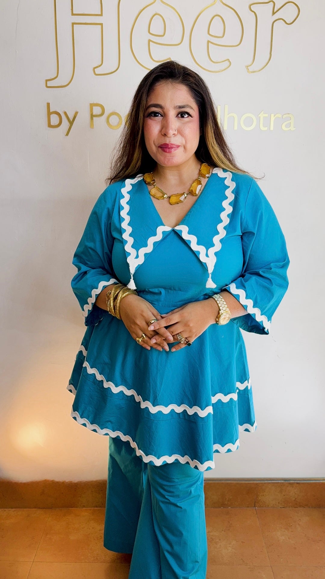 Turquoise cotton set