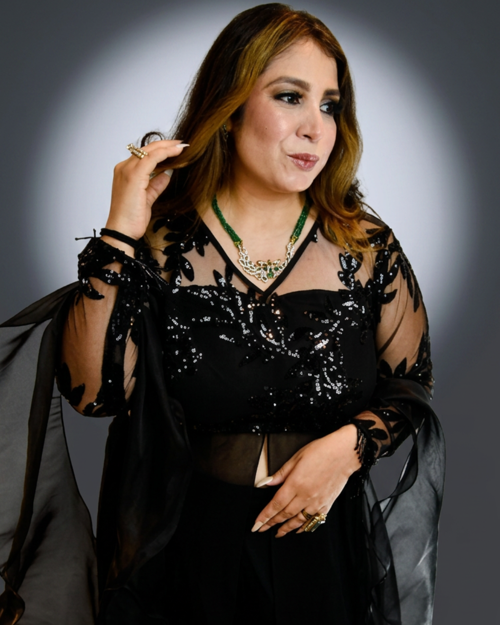 Black Sparkling Pakistani Suit