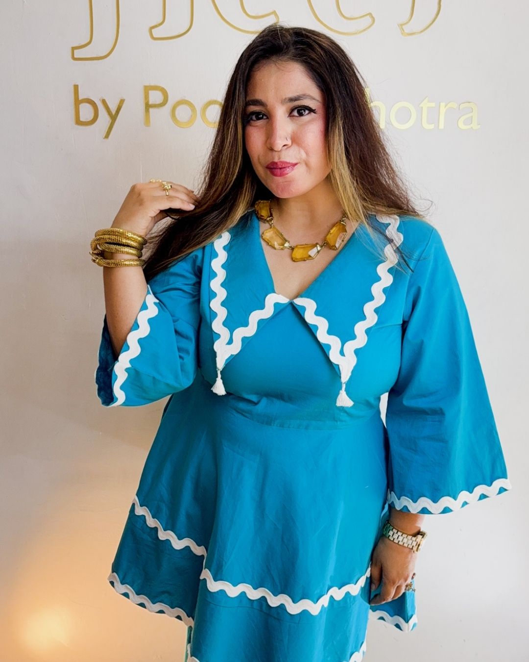 Turquoise cotton set