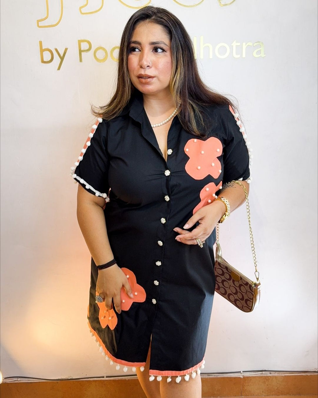 Pearl Bloom Shirt Dress
