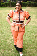 Peach cotton co-ord set - Heer by Pooja