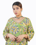 Pista Green Hand-Embroidered Festive Suit