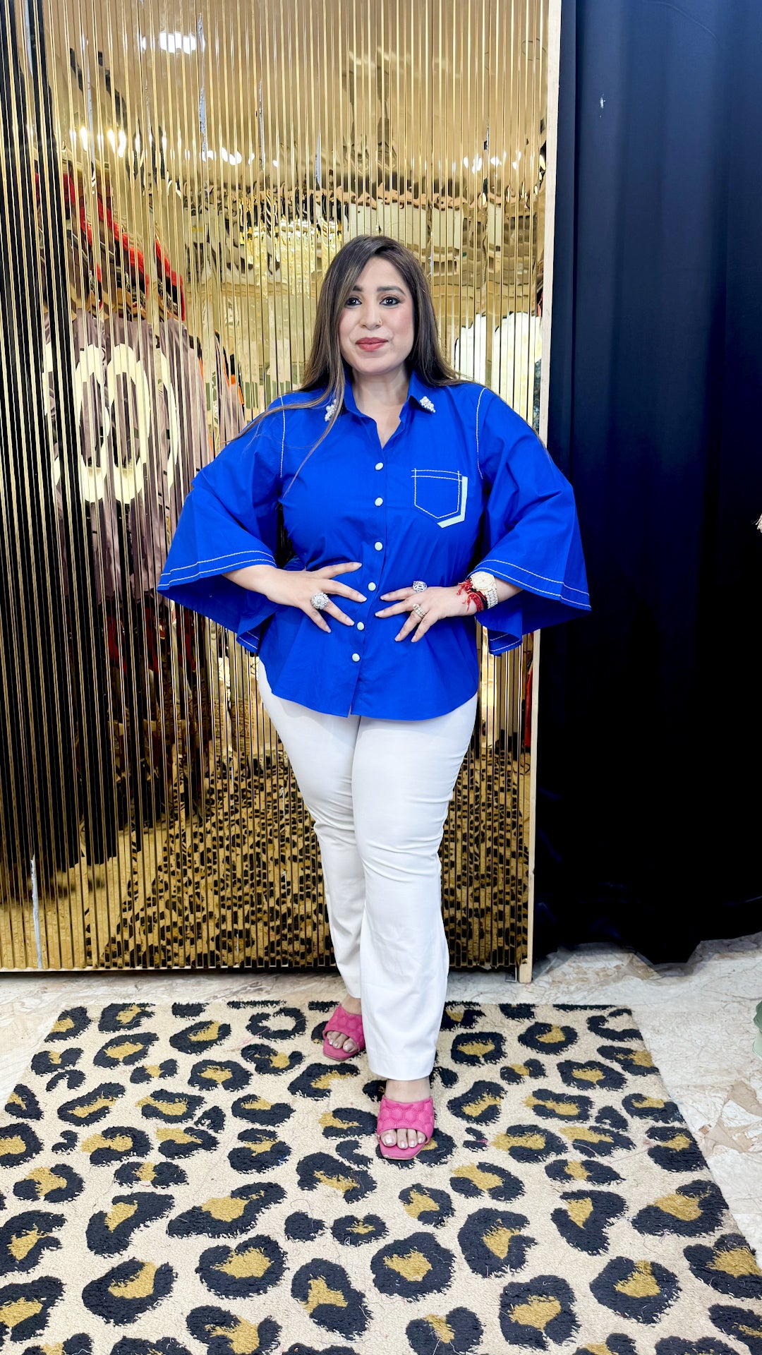 Royal blue shirt