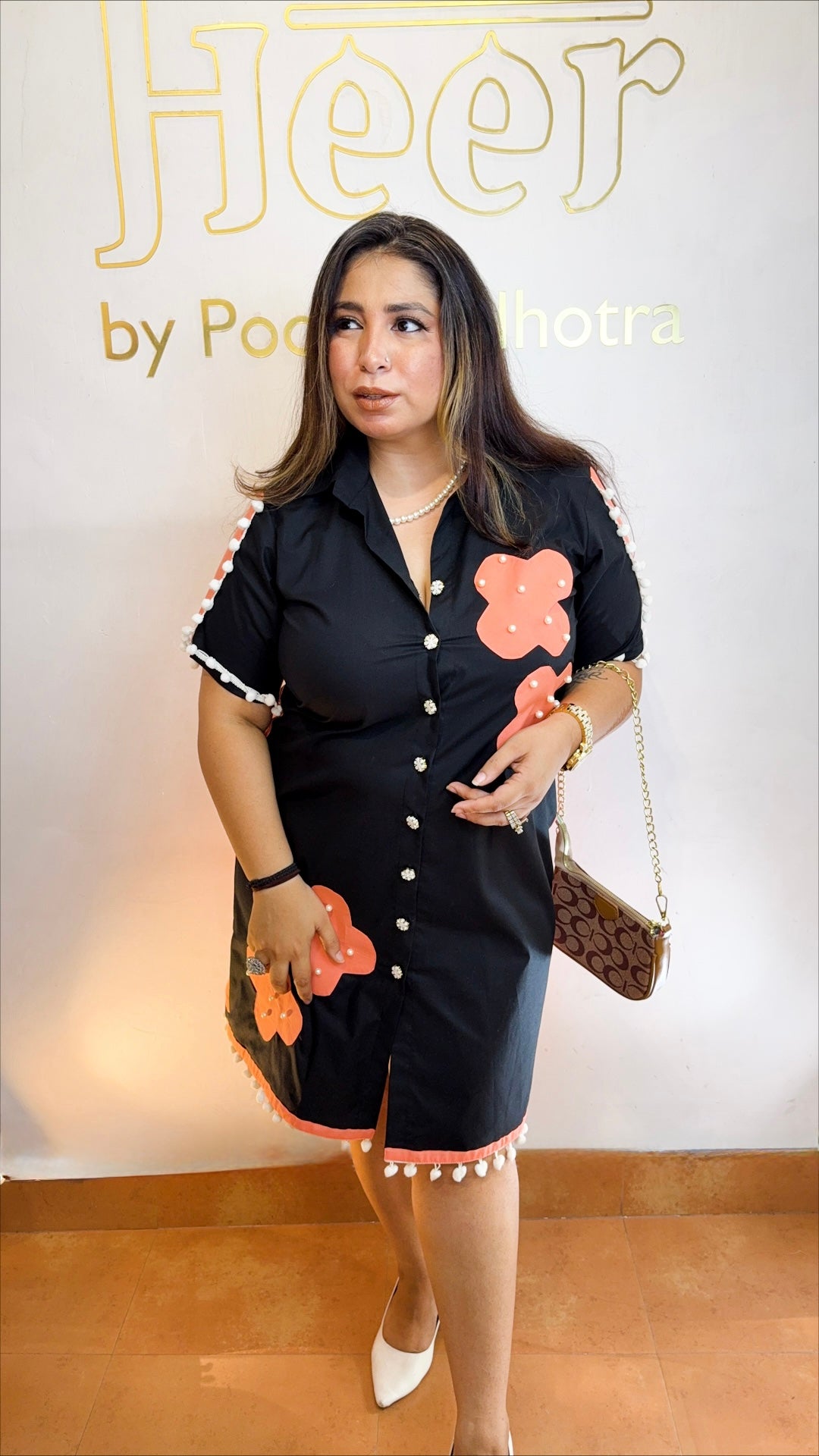 Pearl Bloom Shirt Dress