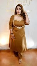 3 piece tunic set with mirror lace work - Heer by Pooja