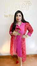 Pink crepe dress