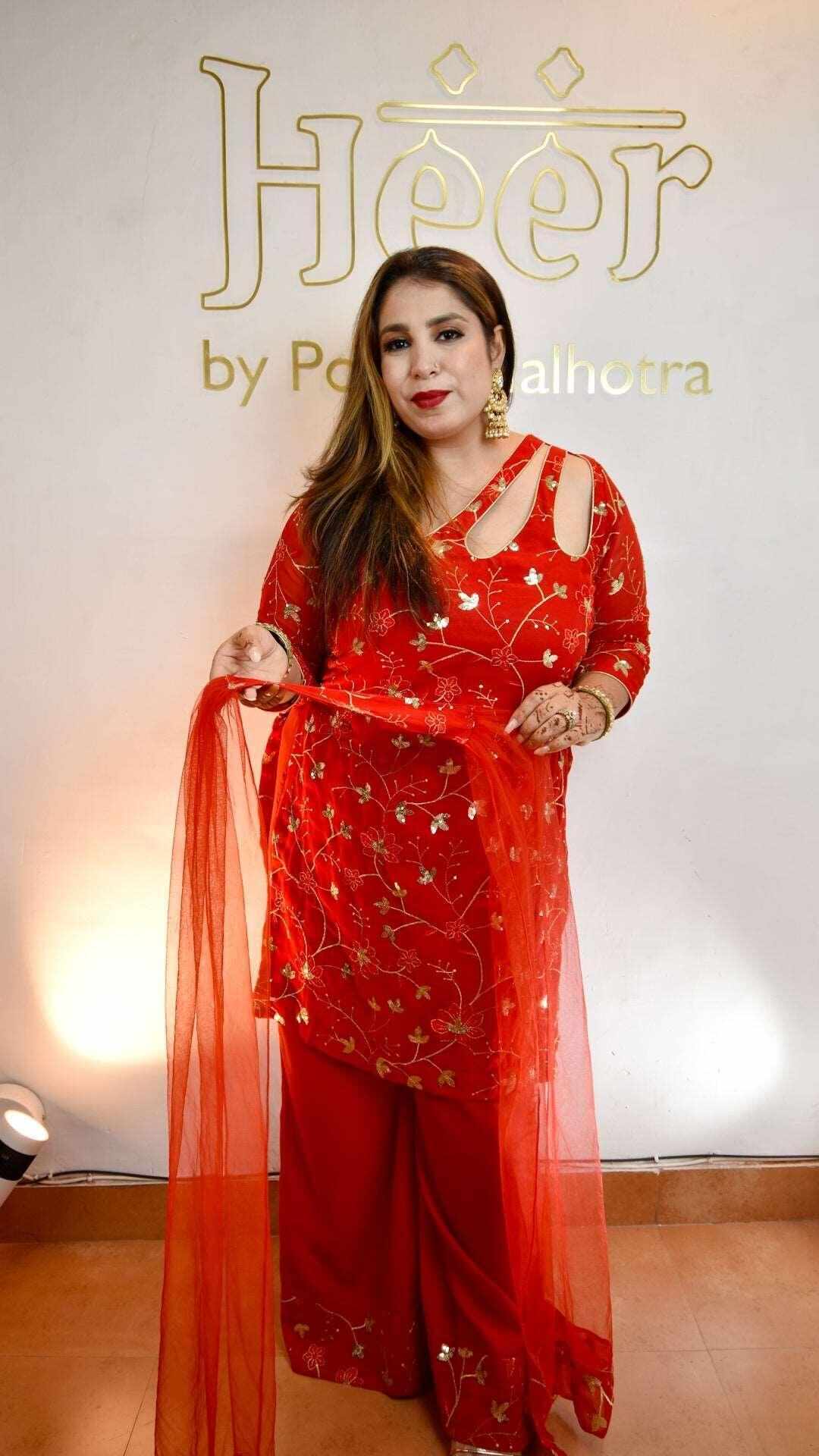 Red embroidery suit - Heer by Pooja