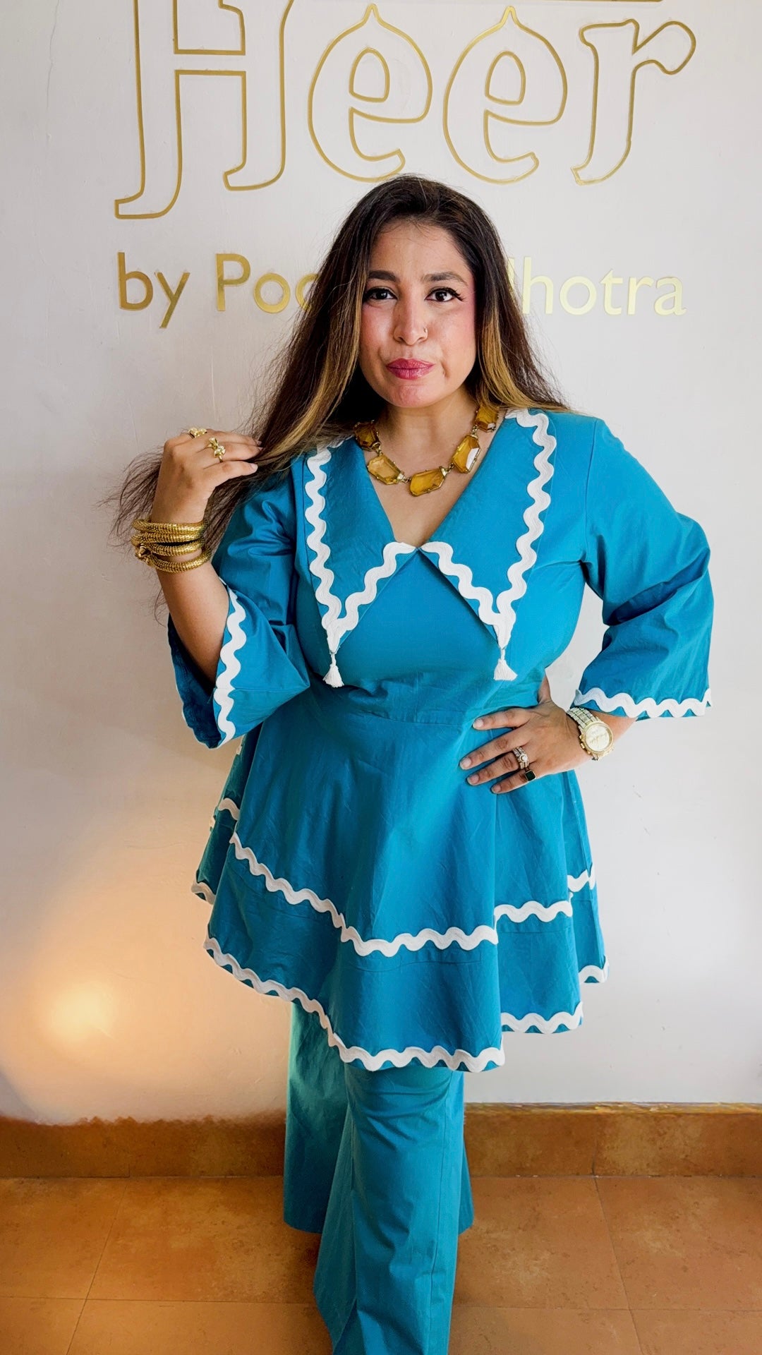 Turquoise cotton set